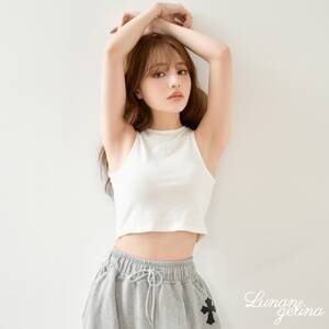 ۂۃvf[XuhuLunangelinav^2way Cropped Rib TankTop