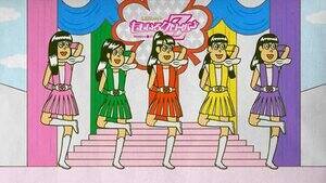 『かよえ!チュー学』とのコラボでアニメになったももいろクローバーZ(C)「かよチュー」実行委員会