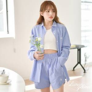 ۂۃvf[XuhuLunangelinav^BlueStripeShirtSetup