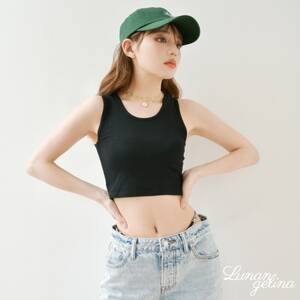ۂۃvf[XuhuLunangelinav^2way Cropped Rib TankTop