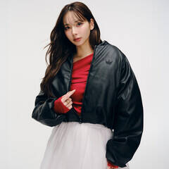҂ȂȂ~́uadidas OriginalsvFW PLEATHER BOMBER JKT