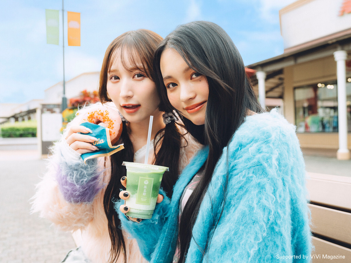 ショートトリップ動画を公開した「CANDY TUNE」の「きりなちコンビ」(左から)小川奈々子、桐原美月