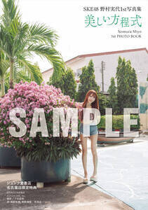 『SKE48 野村実代1st写真集 美しい方程式』【ジュンク堂書店-名古屋店-お渡し会限定特典】生写真4種類(C)KADOKAWA (C)2026 SKE, Inc. PHOTO/下田直樹