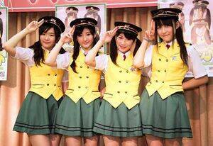 中高生4人組鉄道アイドル・ステーション♪。左から三江彩花、金城成美、加藤一華、南寧々(C)ORICON DD inc.